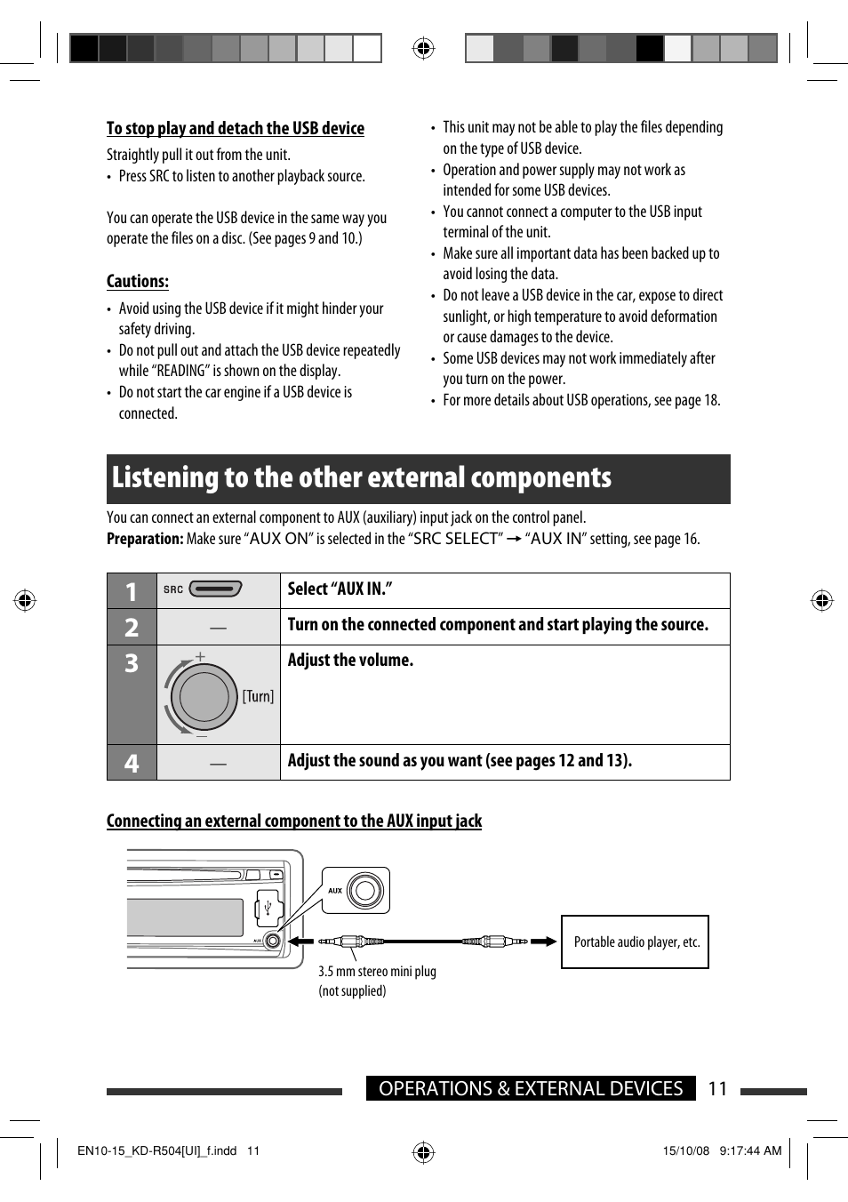 Listening to the other external components | JVC GET0576-001A User Manual | Page 103 / 146