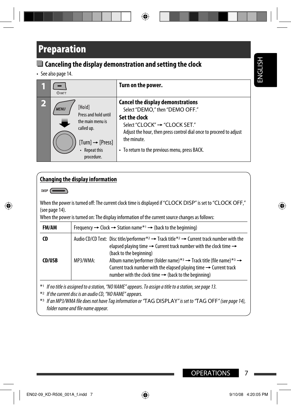 Preparation, English 7 operations | JVC GET0576-001A User Manual | Page 125 / 146