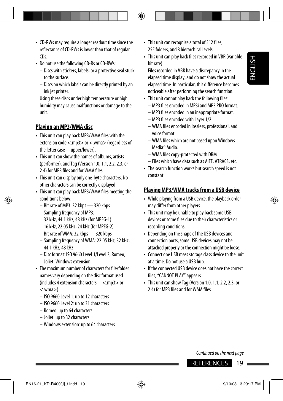 English 19 references | JVC GET0576-001A User Manual | Page 19 / 146