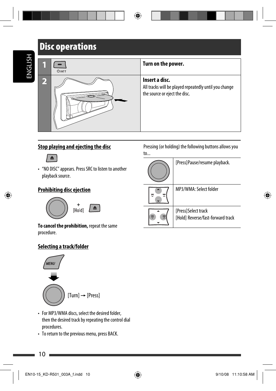 Disc operations | JVC GET0576-001A User Manual | Page 40 / 146