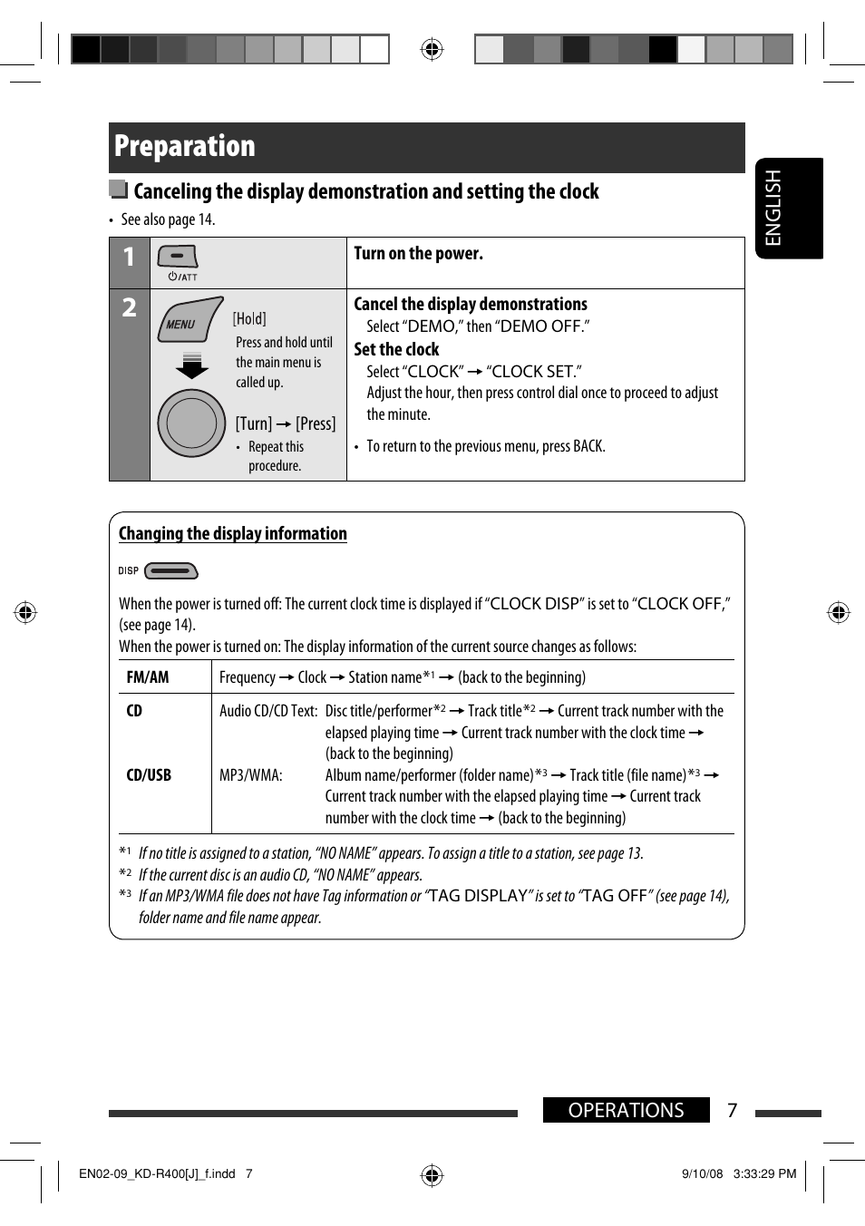 Preparation, English 7 operations | JVC GET0576-001A User Manual | Page 7 / 146