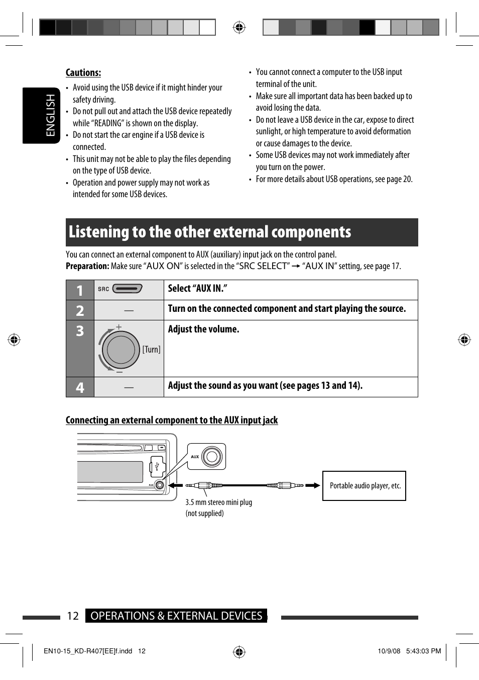 Listening to the other external components | JVC GET0576-001A User Manual | Page 74 / 146