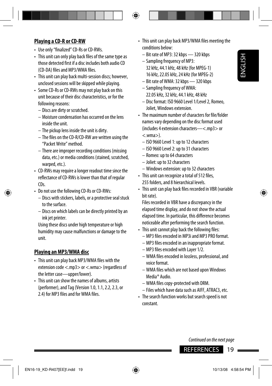 English 19 references | JVC GET0576-001A User Manual | Page 81 / 146