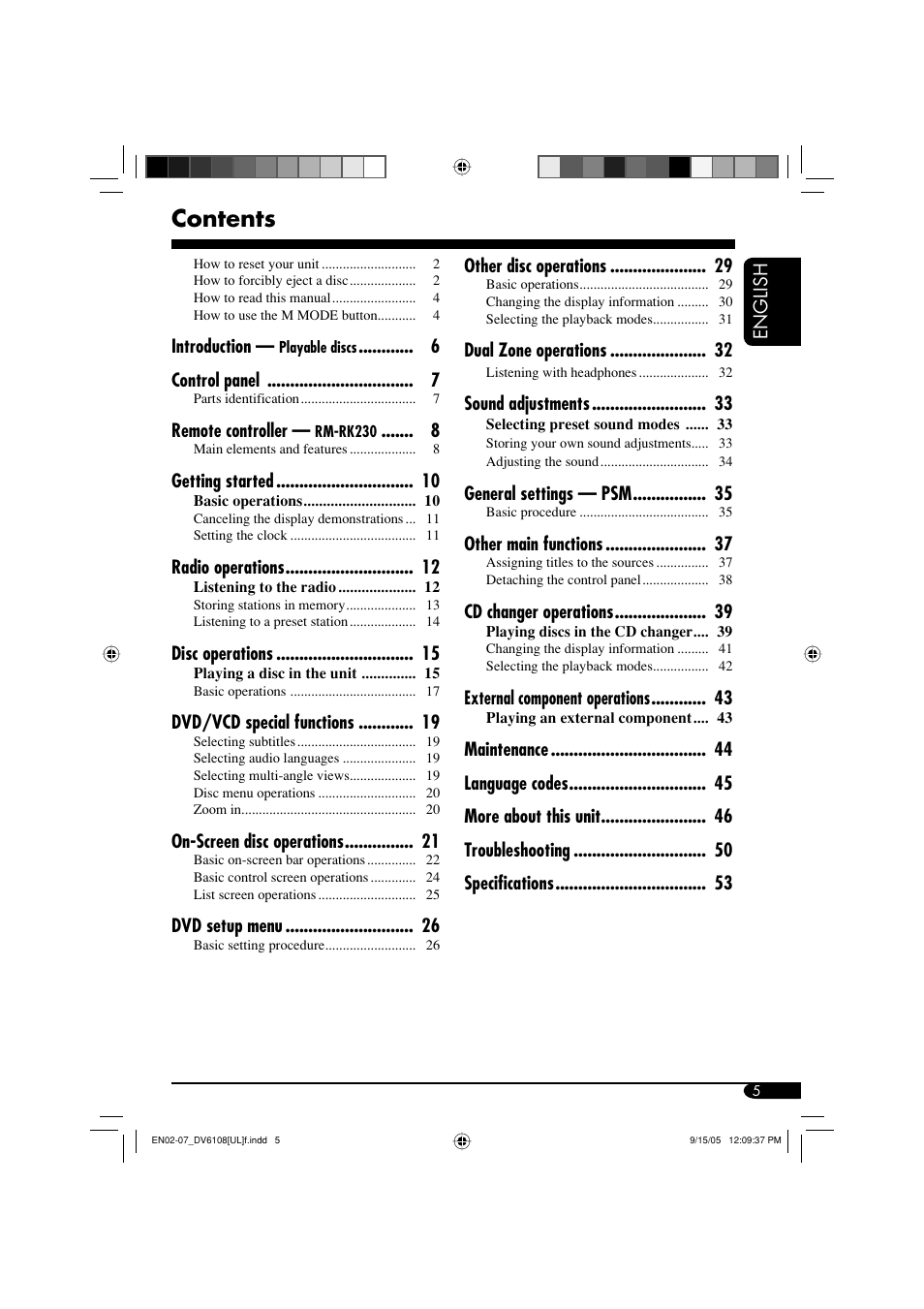 JVC KD-DV6108 User Manual | Page 5 / 54