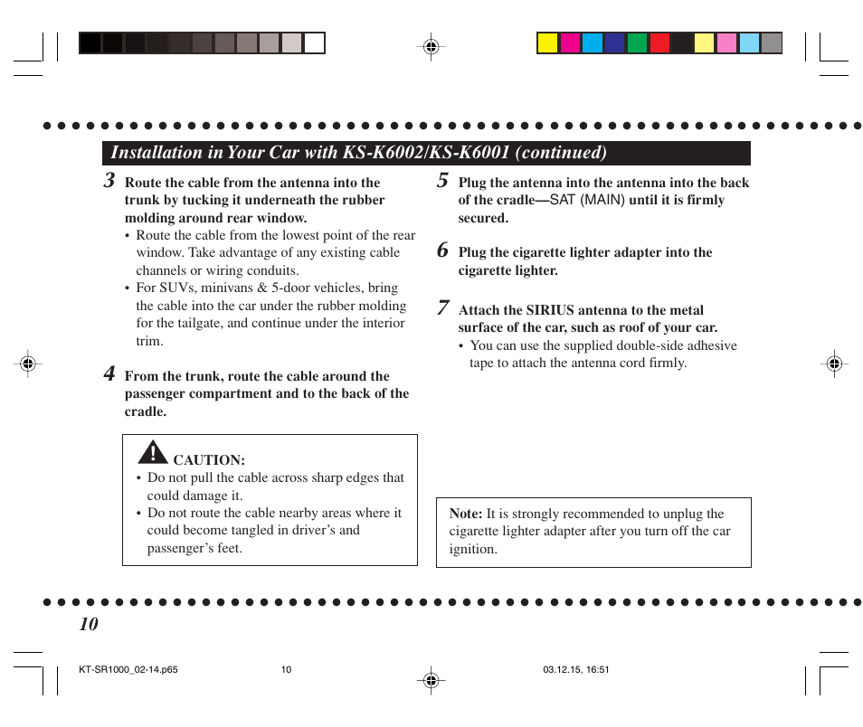 JVC SIRIUS KT-SR1000 User Manual | Page 10 / 32