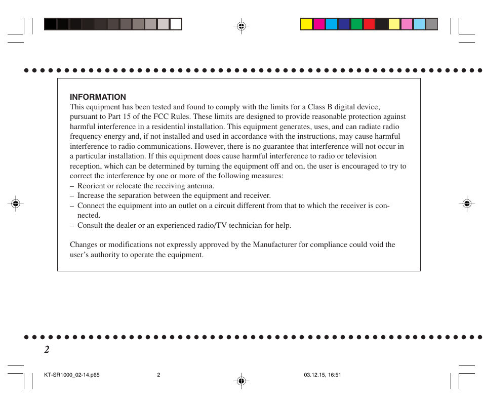 JVC SIRIUS KT-SR1000 User Manual | Page 2 / 32