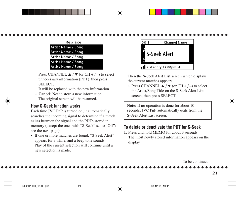 JVC SIRIUS KT-SR1000 User Manual | Page 21 / 32