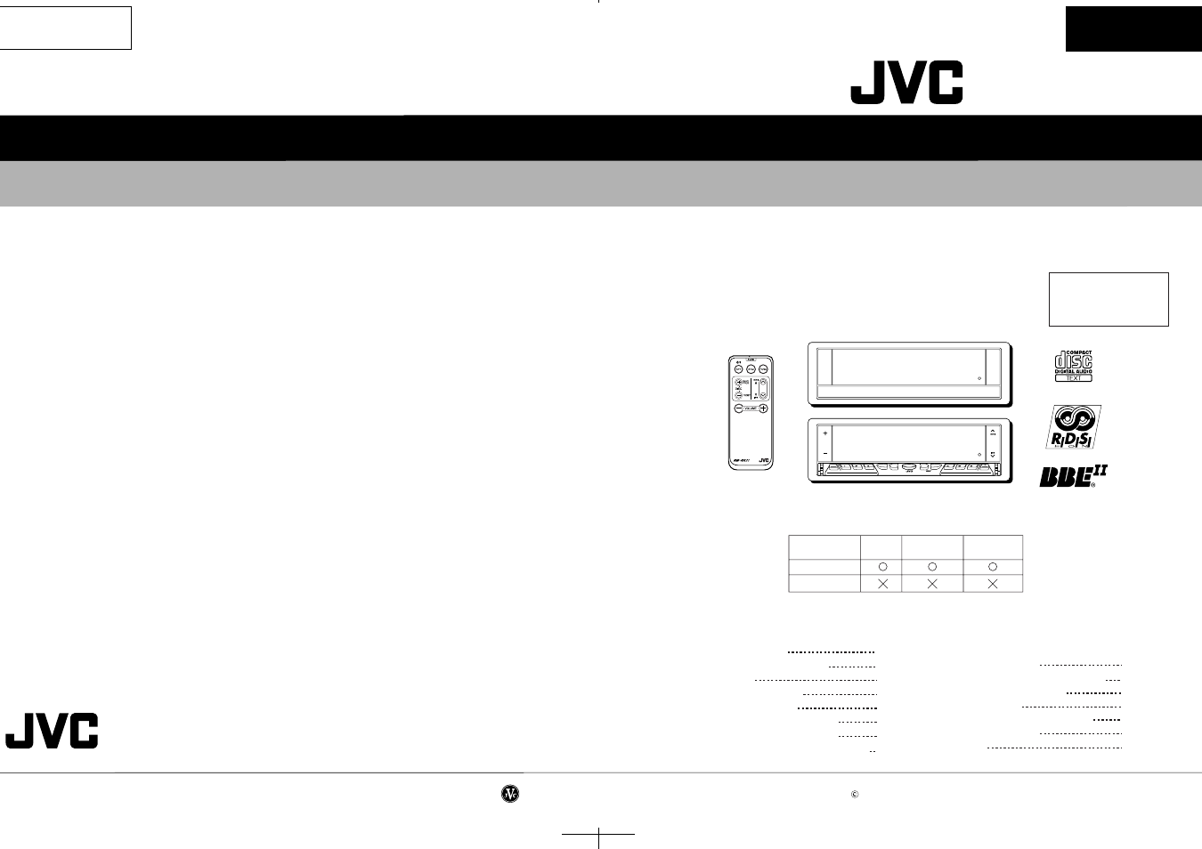 JVC KD-LX30R  EN User Manual | 9 pages