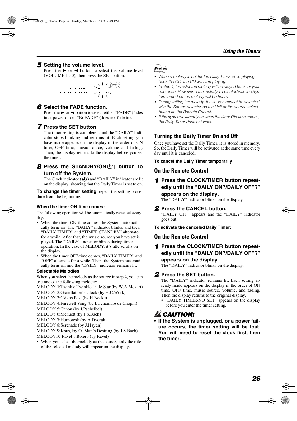JVC FS-X5 User Manual | Page 29 / 34