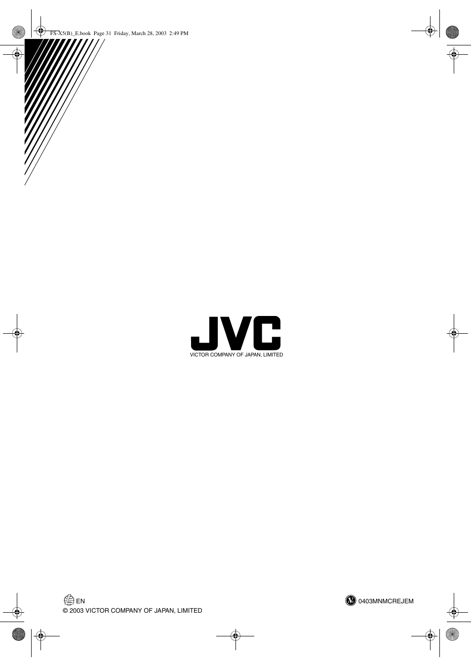 JVC FS-X5 User Manual | Page 34 / 34