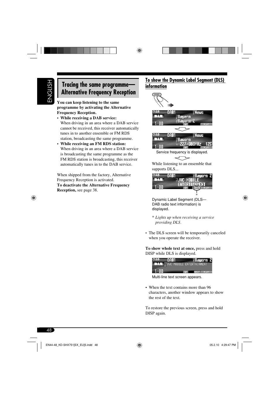 English | JVC LVT1311-003A User Manual | Page 48 / 62