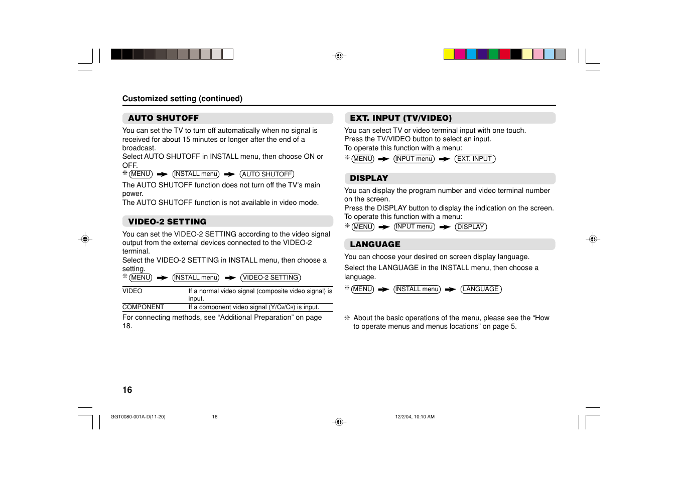 JVC AV-29VT35 User Manual | Page 16 / 24