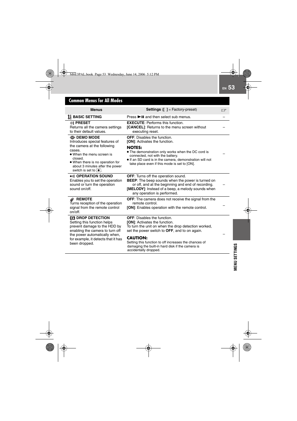 Common menus for all modes, Pg. 53) | JVC Everio GZ-MG37E User Manual | Page 53 / 72