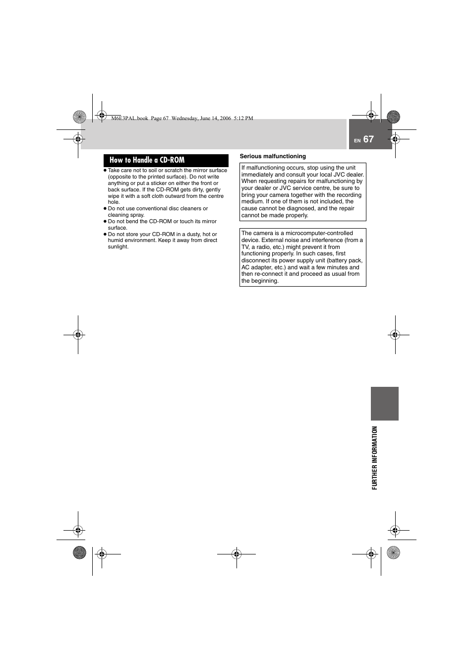 How to handle a cd-rom | JVC Everio GZ-MG37E User Manual | Page 67 / 72