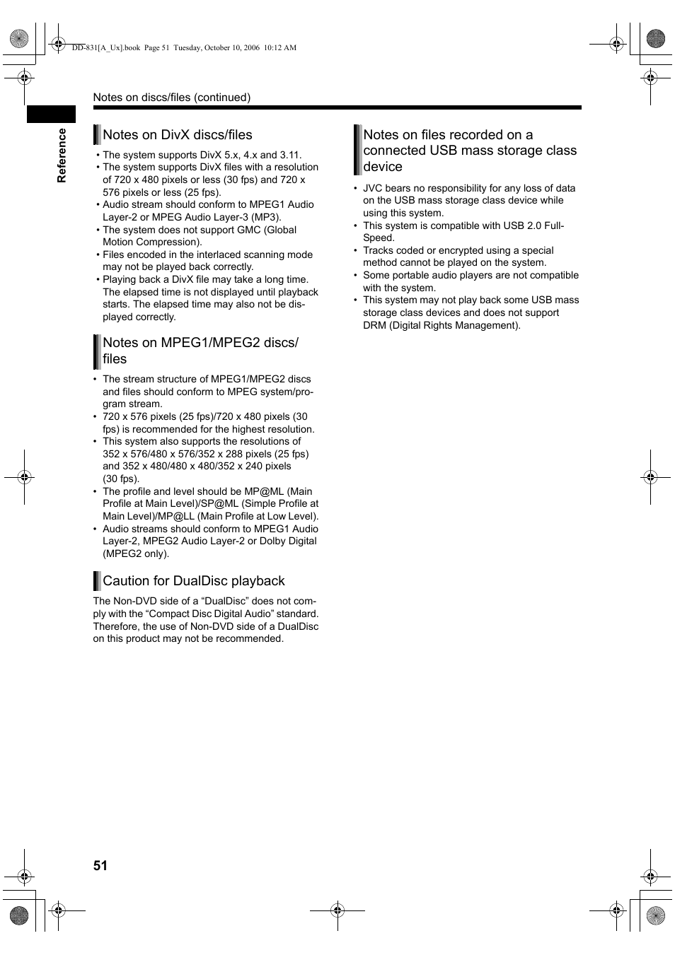 JVC DD-8 User Manual | Page 54 / 60