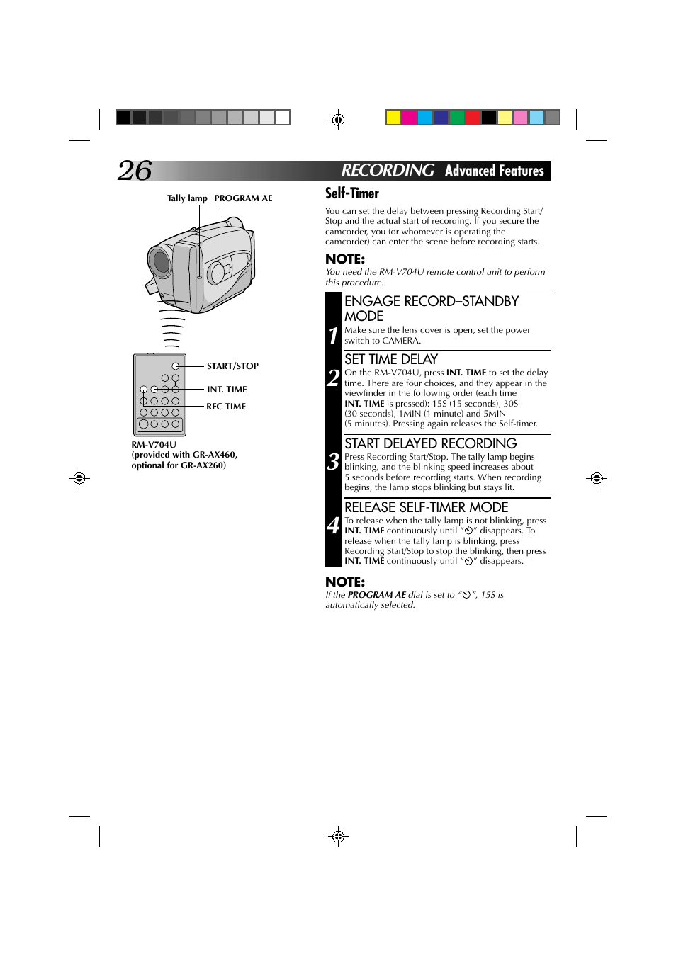 Recording | JVC YU30052-513-2 User Manual | Page 26 / 48