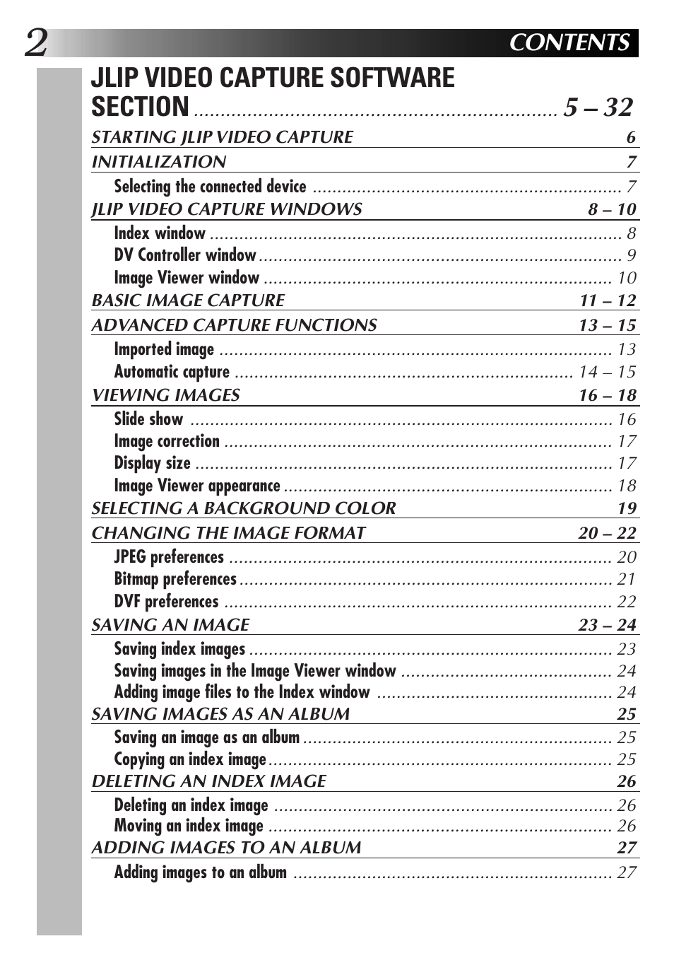 JVC PC Connection Kit User Manual | Page 2 / 56