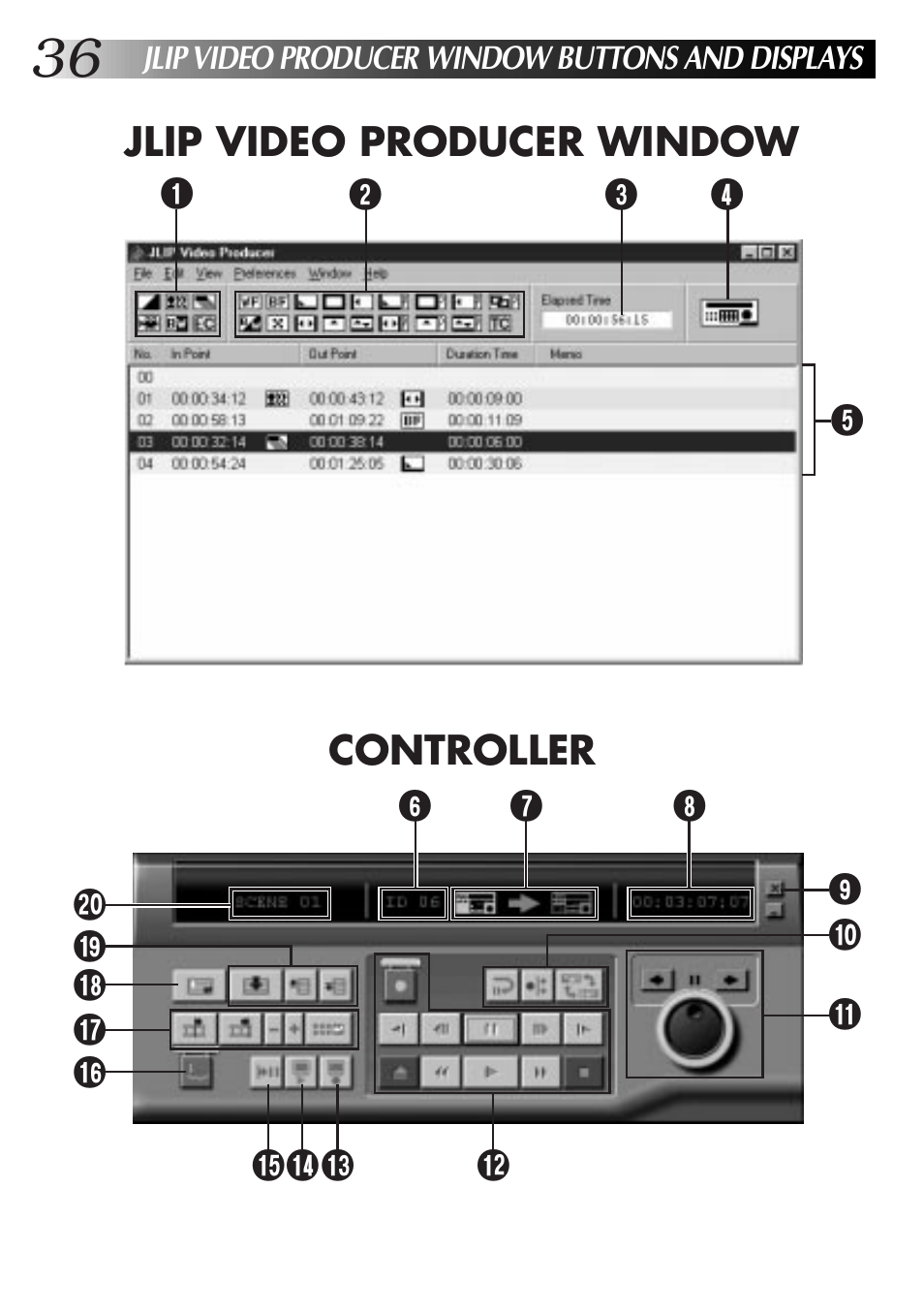 Controller jlip video producer window | JVC PC Connection Kit User Manual | Page 36 / 56
