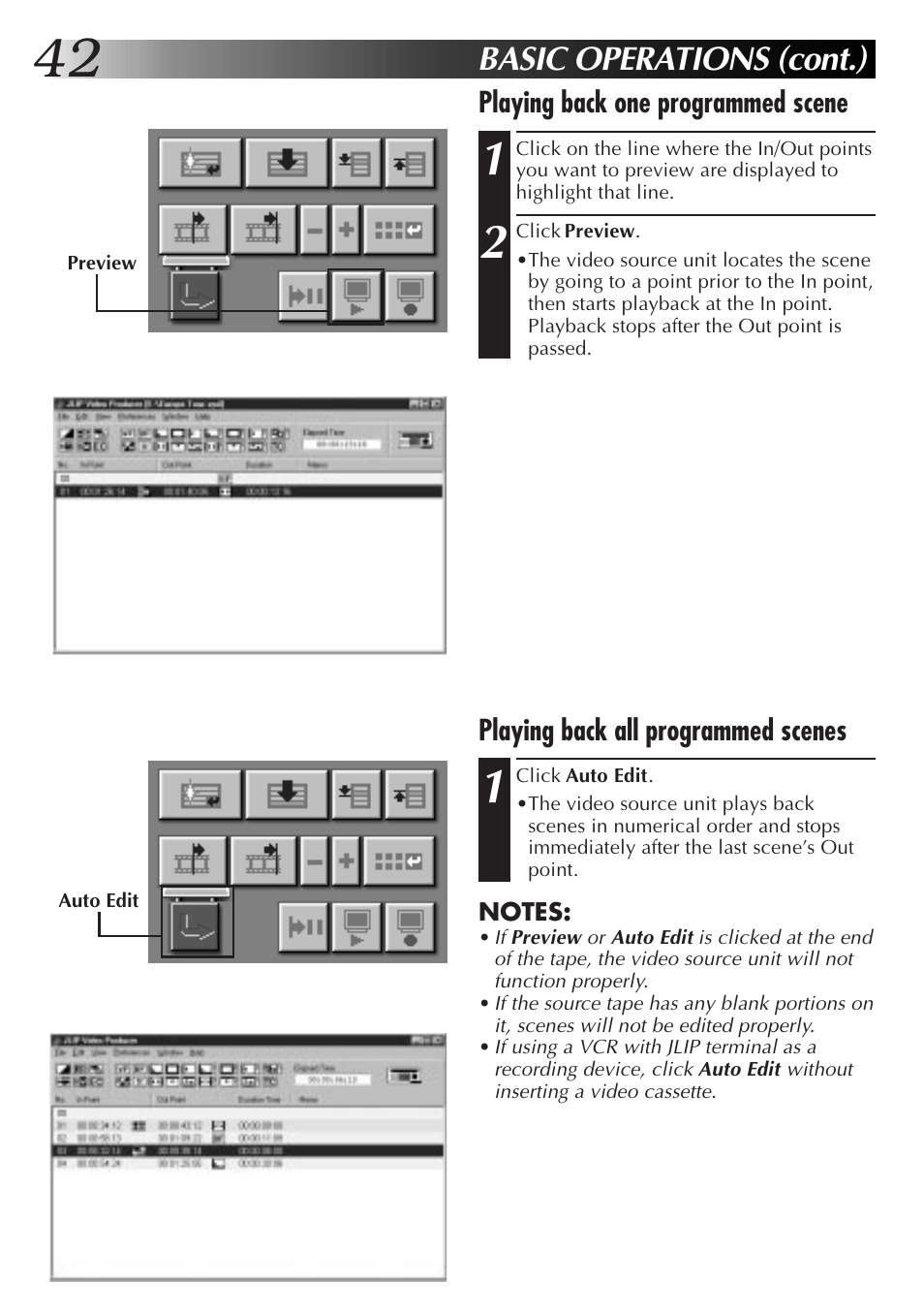 Basic operations (cont.) | JVC PC Connection Kit User Manual | Page 42 / 56