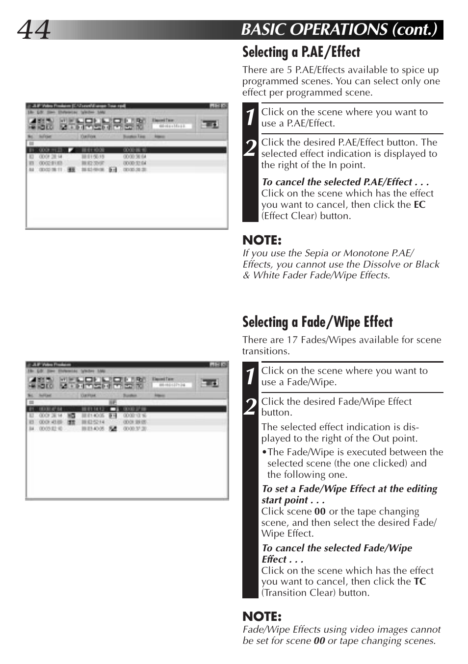 Basic operations (cont.) | JVC PC Connection Kit User Manual | Page 44 / 56