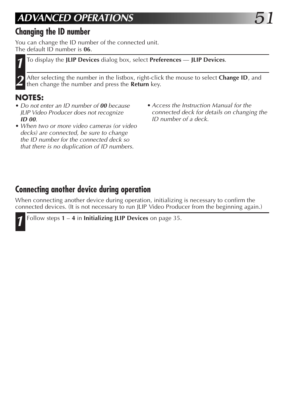 Advanced operations | JVC PC Connection Kit User Manual | Page 51 / 56