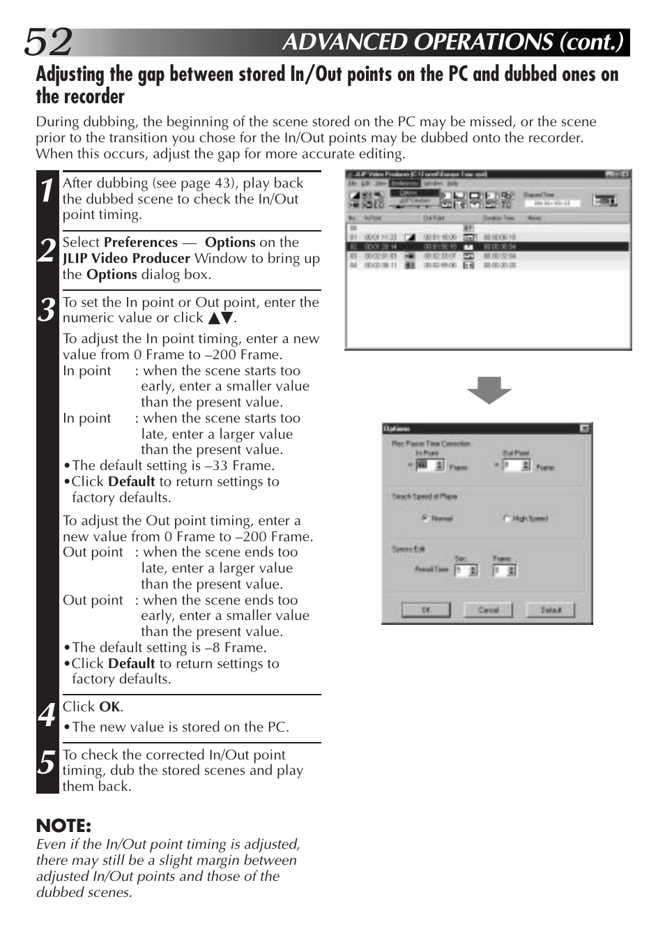 Advanced operations (cont.) | JVC PC Connection Kit User Manual | Page 52 / 56