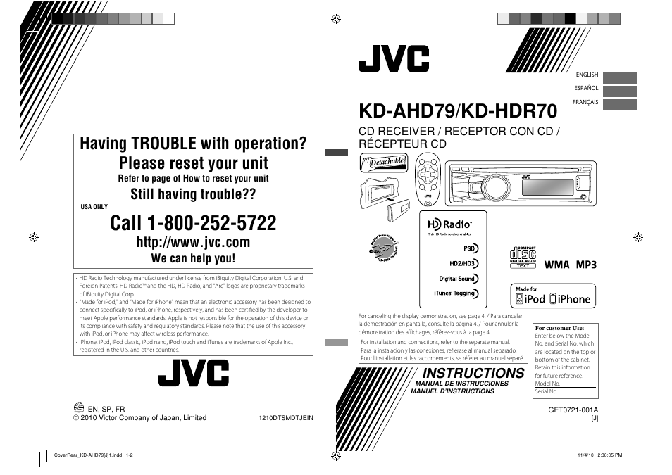 JVC GET0721-001A User Manual | 67 pages