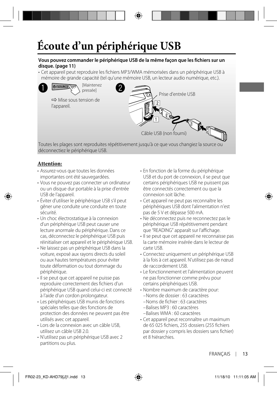 Écoute d’un périphérique usb | JVC GET0721-001A User Manual | Page 57 / 67