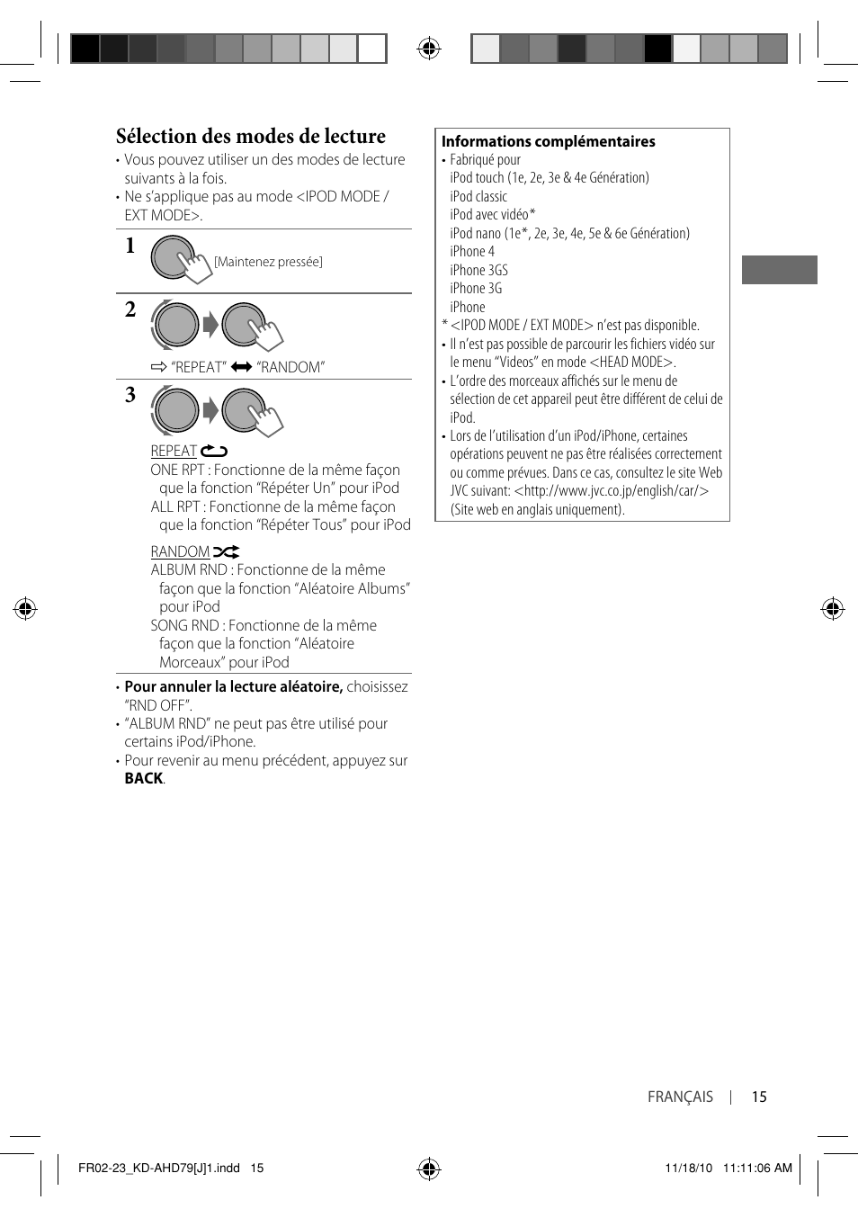 Sélection des modes de lecture | JVC GET0721-001A User Manual | Page 59 / 67
