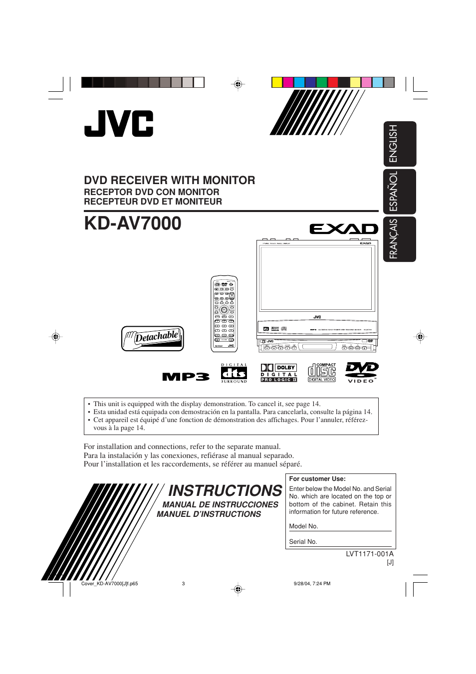 JVC KD-AV7000 User Manual | 352 pages