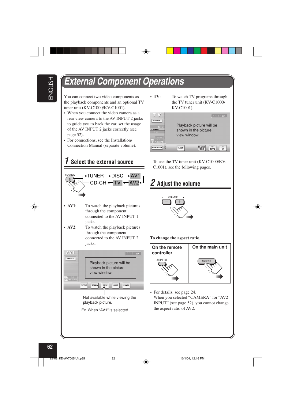 External component operations | JVC KD-AV7000 User Manual | Page 244 / 352