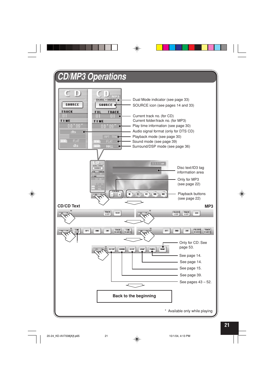 Cd/mp3 operations | JVC KD-AV7000 User Manual | Page 287 / 352