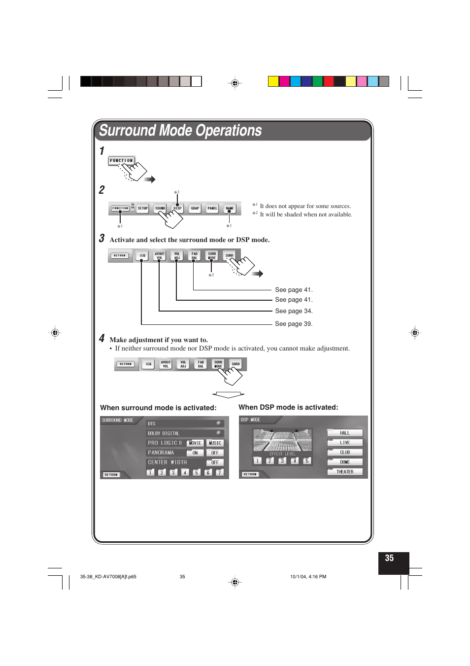 Surround mode operations | JVC KD-AV7000 User Manual | Page 301 / 352