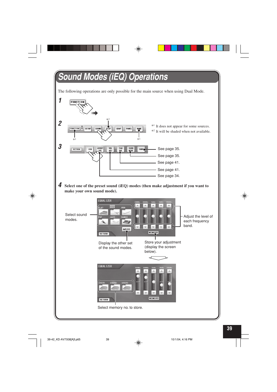 Sound modes (ieq) operations | JVC KD-AV7000 User Manual | Page 305 / 352