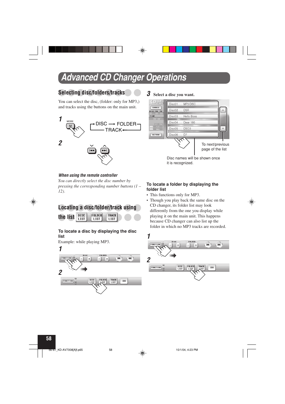 Advanced cd changer operations | JVC KD-AV7000 User Manual | Page 324 / 352