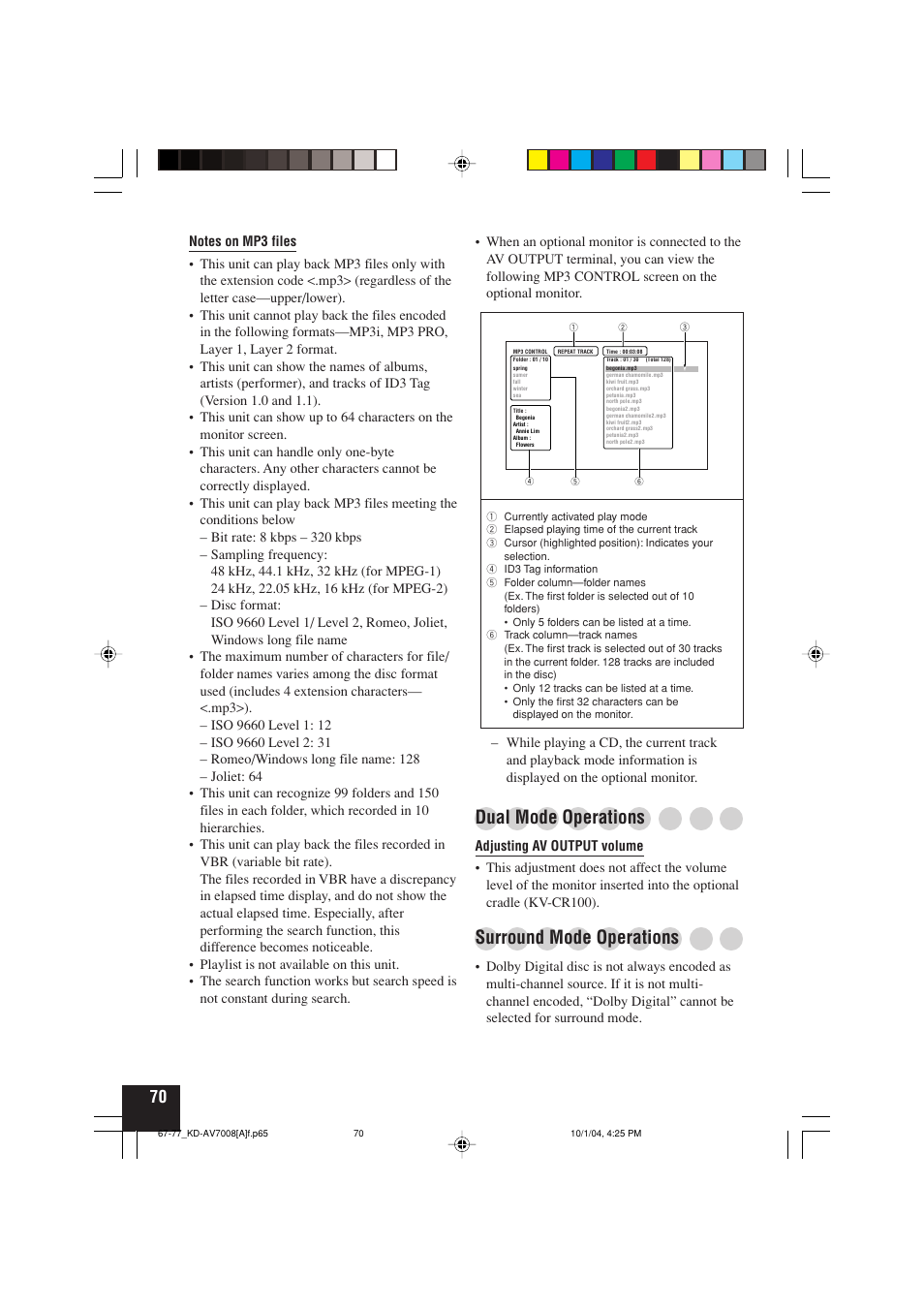Dual mode operations, Surround mode operations | JVC KD-AV7000 User Manual | Page 336 / 352