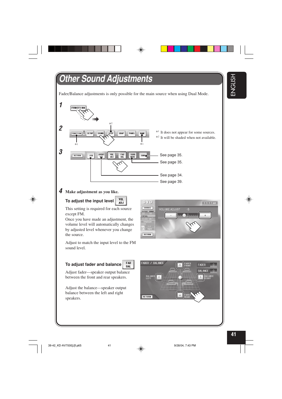 Other sound adjustments | JVC KD-AV7000 User Manual | Page 41 / 352