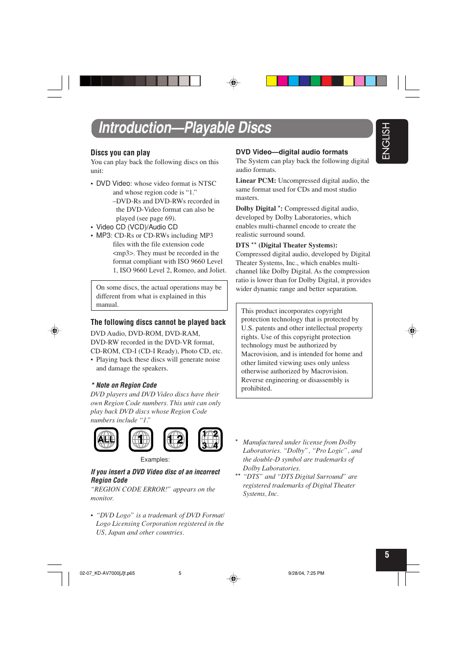 Introduction—playable discs | JVC KD-AV7000 User Manual | Page 5 / 352