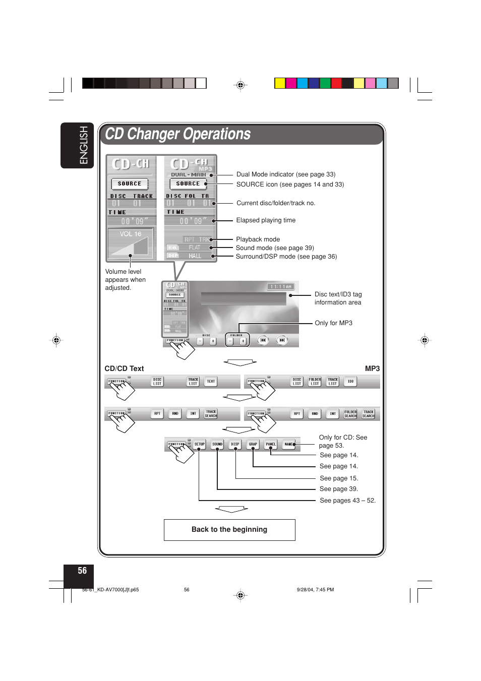 Cd changer operations | JVC KD-AV7000 User Manual | Page 56 / 352
