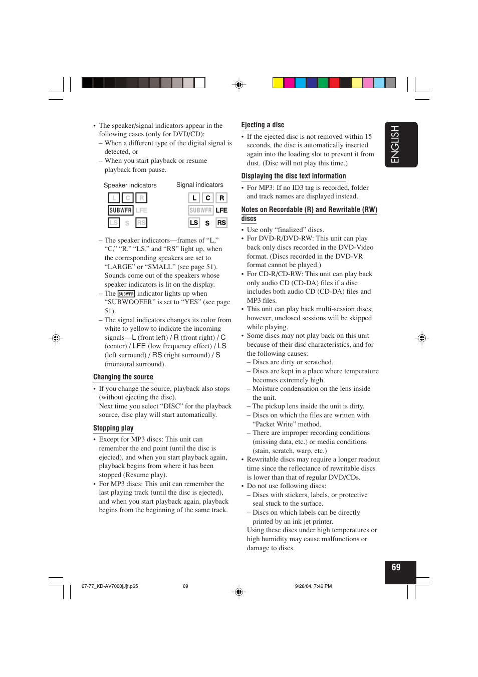 JVC KD-AV7000 User Manual | Page 69 / 352