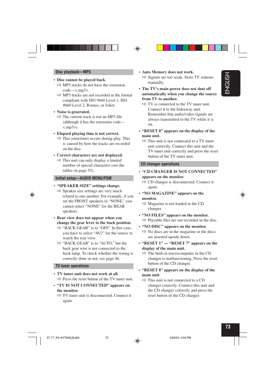 JVC KD-AV7000 User Manual | Page 73 / 352