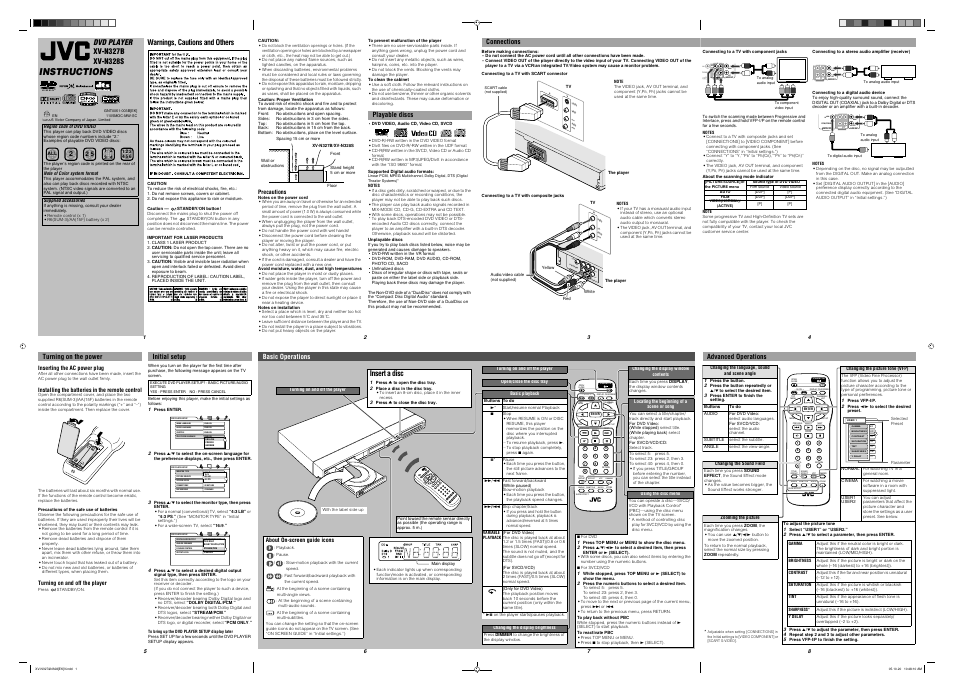 JVC XV-N327B User Manual | 2 pages