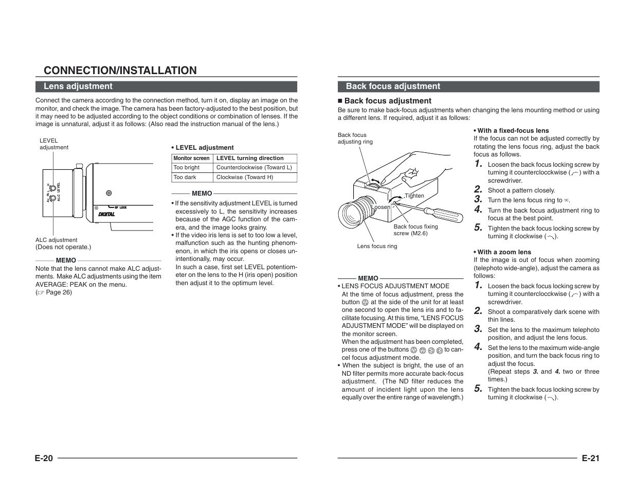 Connection/installation | JVC TK-C1460B User Manual | Page 33 / 42