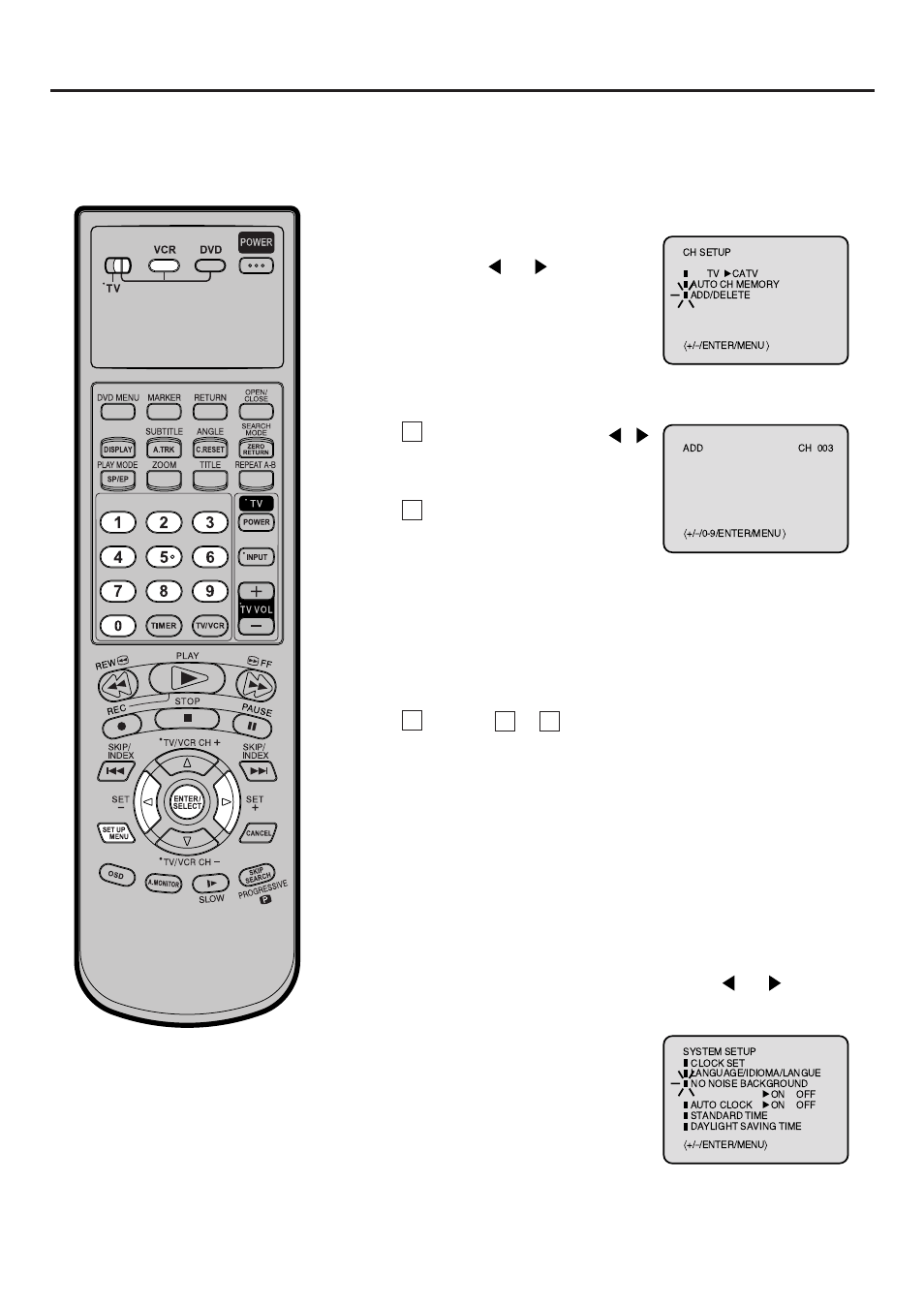 To add/delete channels/noise elimination, Noise elimination | JVC HR-XVC25U User Manual | Page 22 / 68