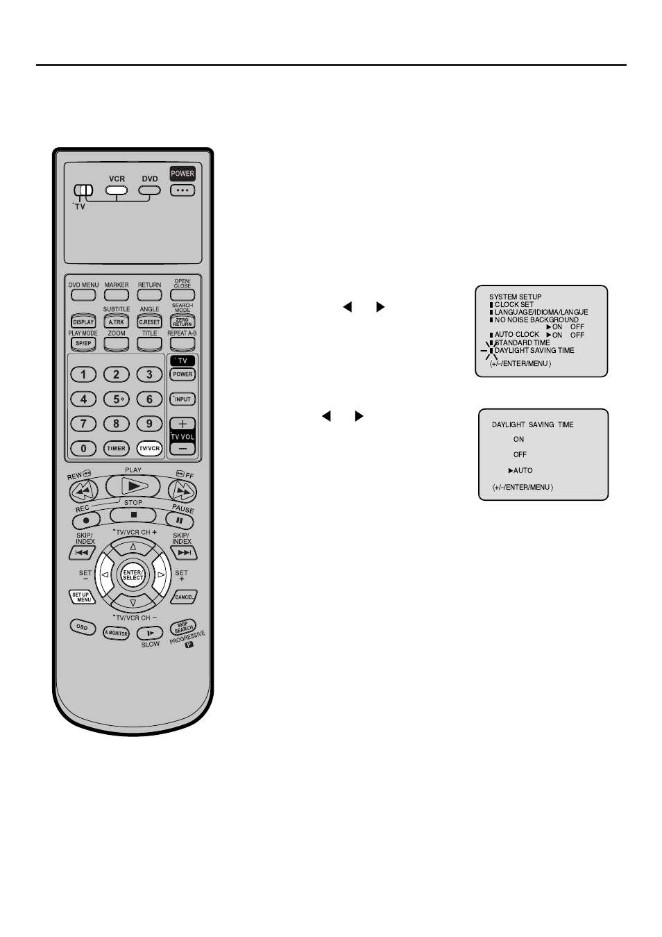 24 auto clock setting, Daylight saving time setting | JVC HR-XVC25U User Manual | Page 24 / 68