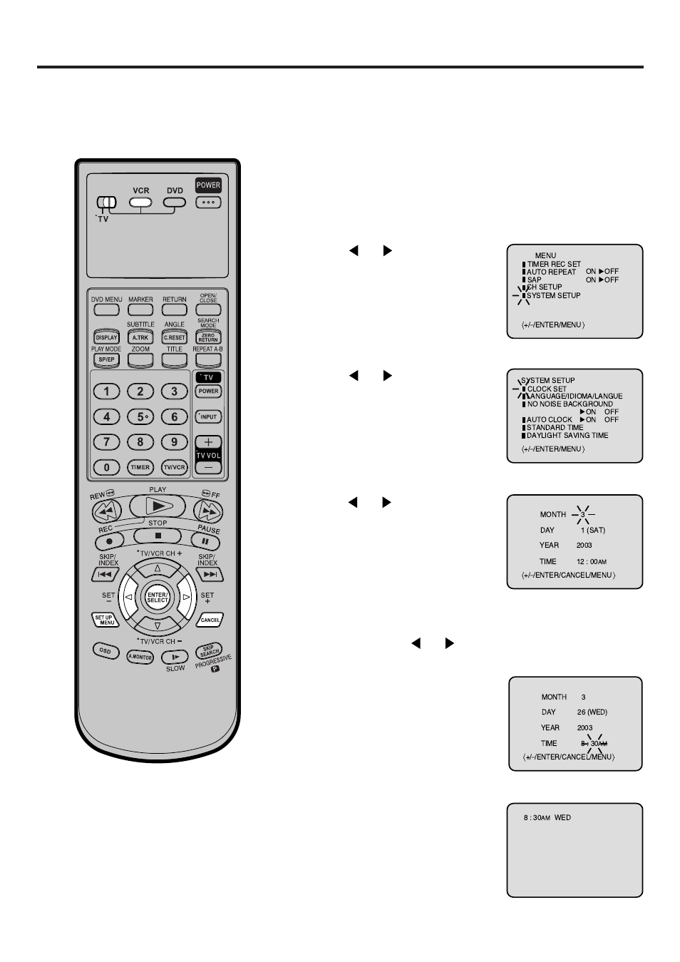 Manual clock setting | JVC HR-XVC25U User Manual | Page 25 / 68
