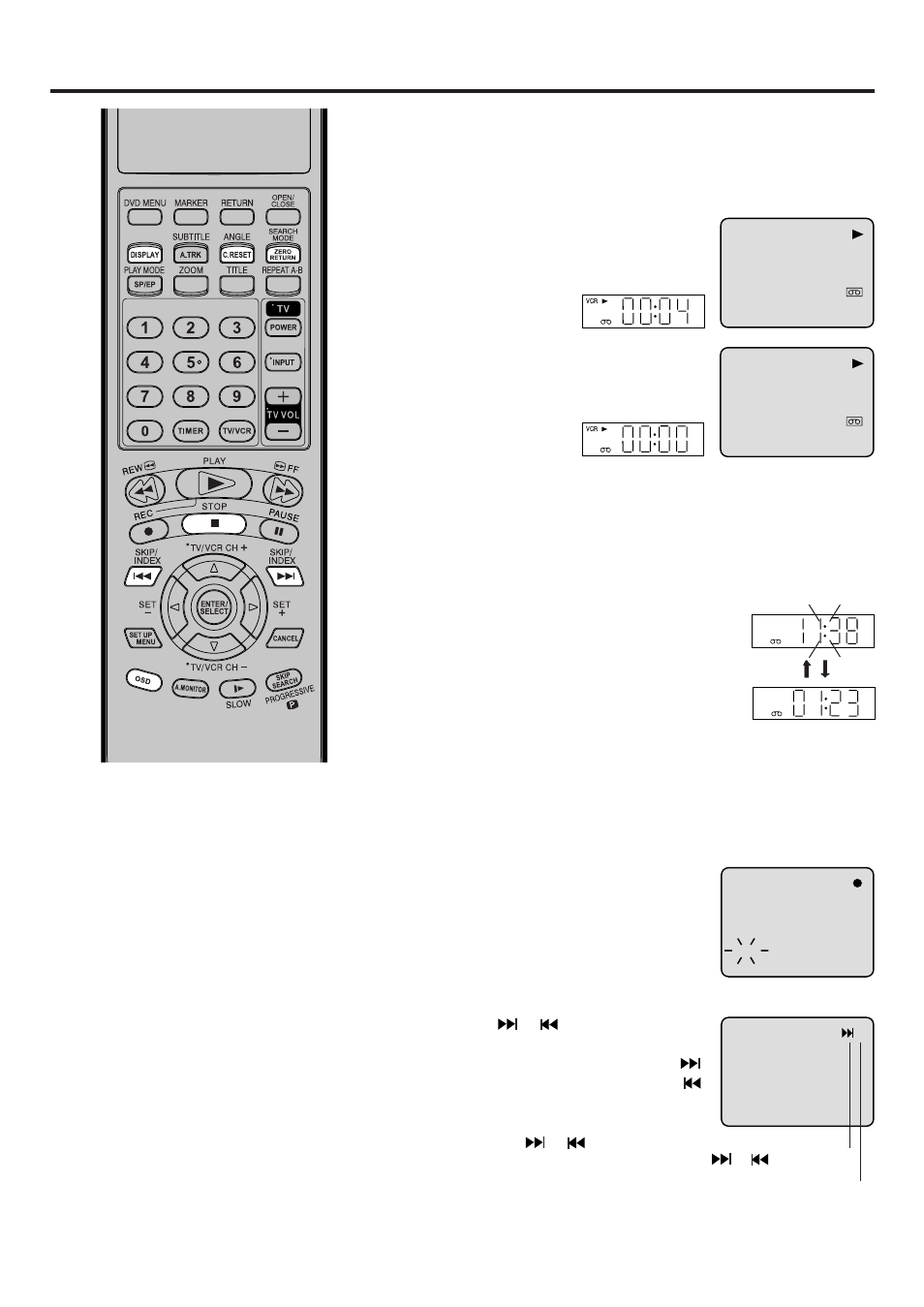Zero return function/video index search system, Zero return function, Video index search system | JVC HR-XVC25U User Manual | Page 29 / 68