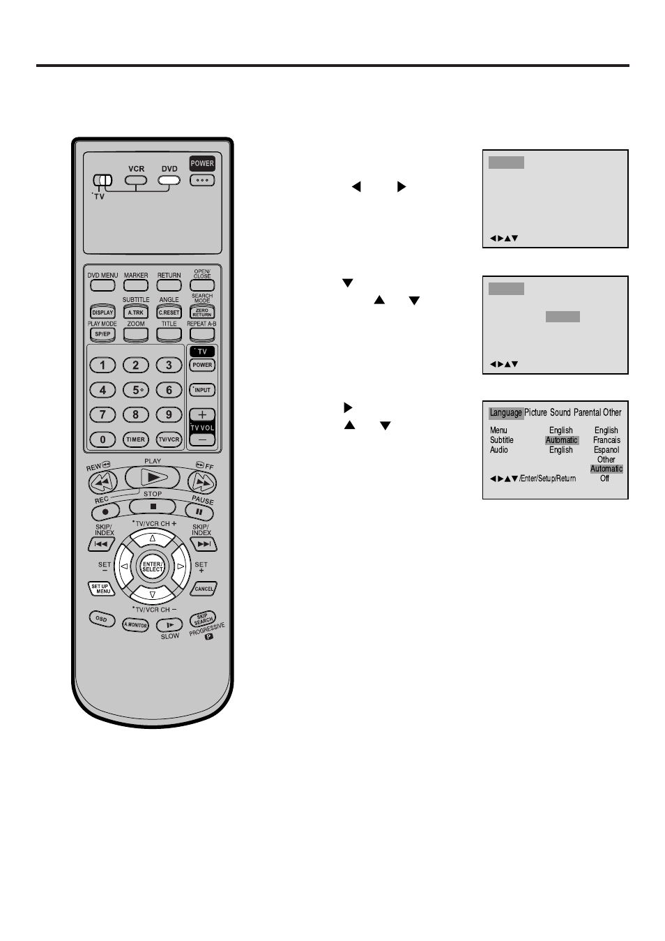 Setting subtitle language | JVC HR-XVC25U User Manual | Page 55 / 68