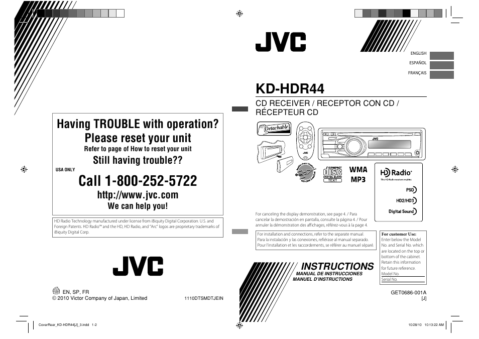 JVC GET0686-001A User Manual | 49 pages