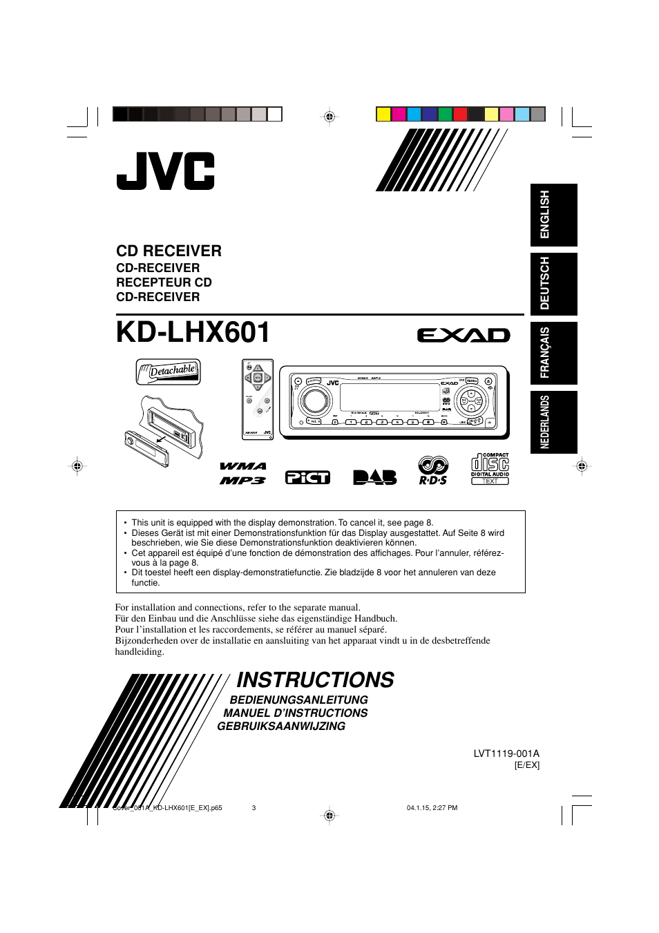 JVC KD-LHX601 User Manual | 291 pages